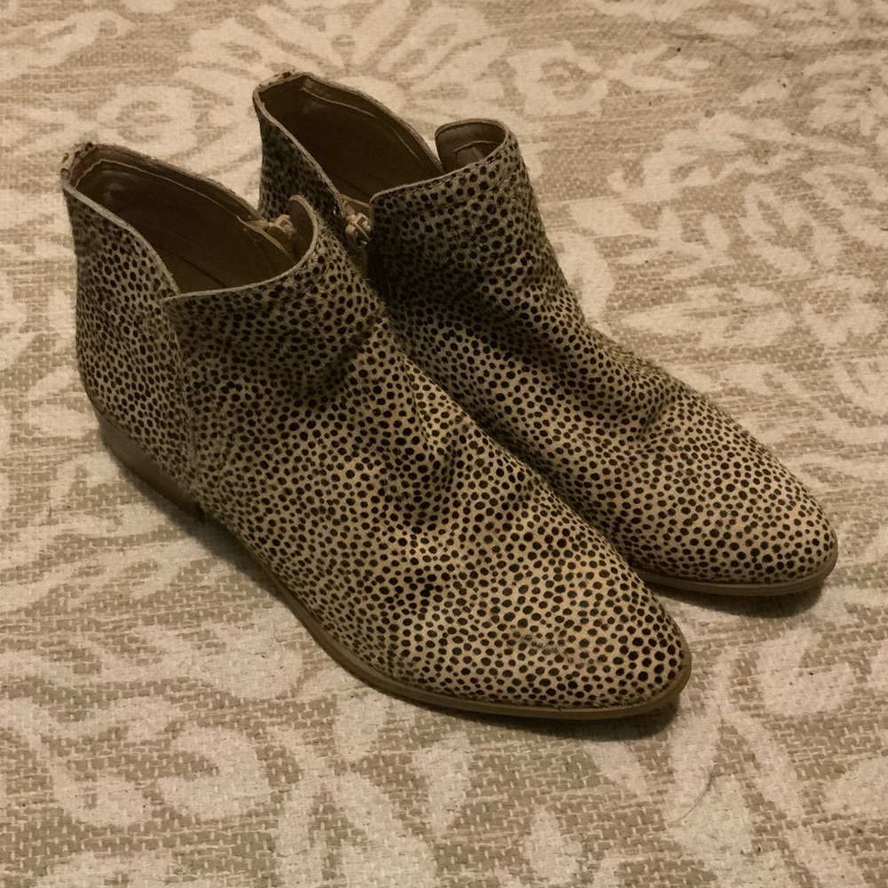 Aldo Leopard PrintFaux Fur Booties Size 8